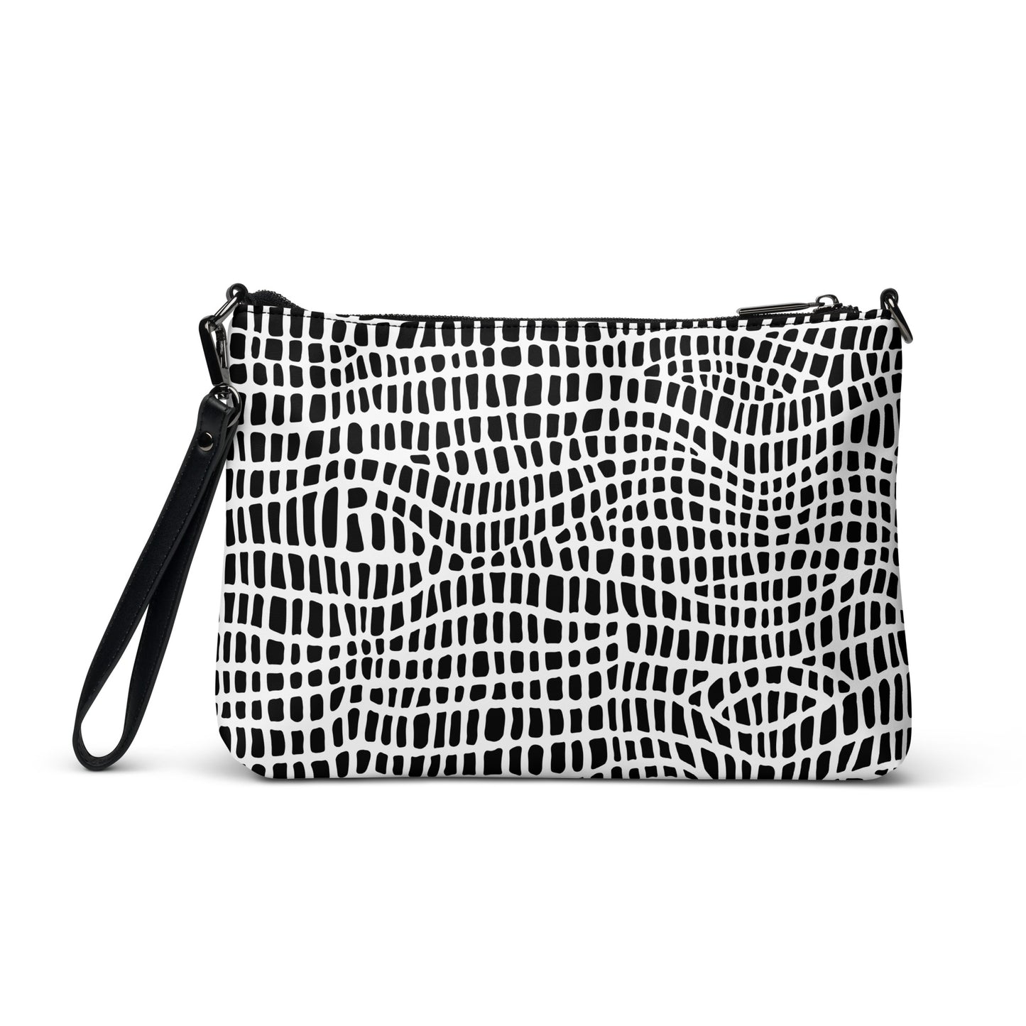 bolso negro animal print