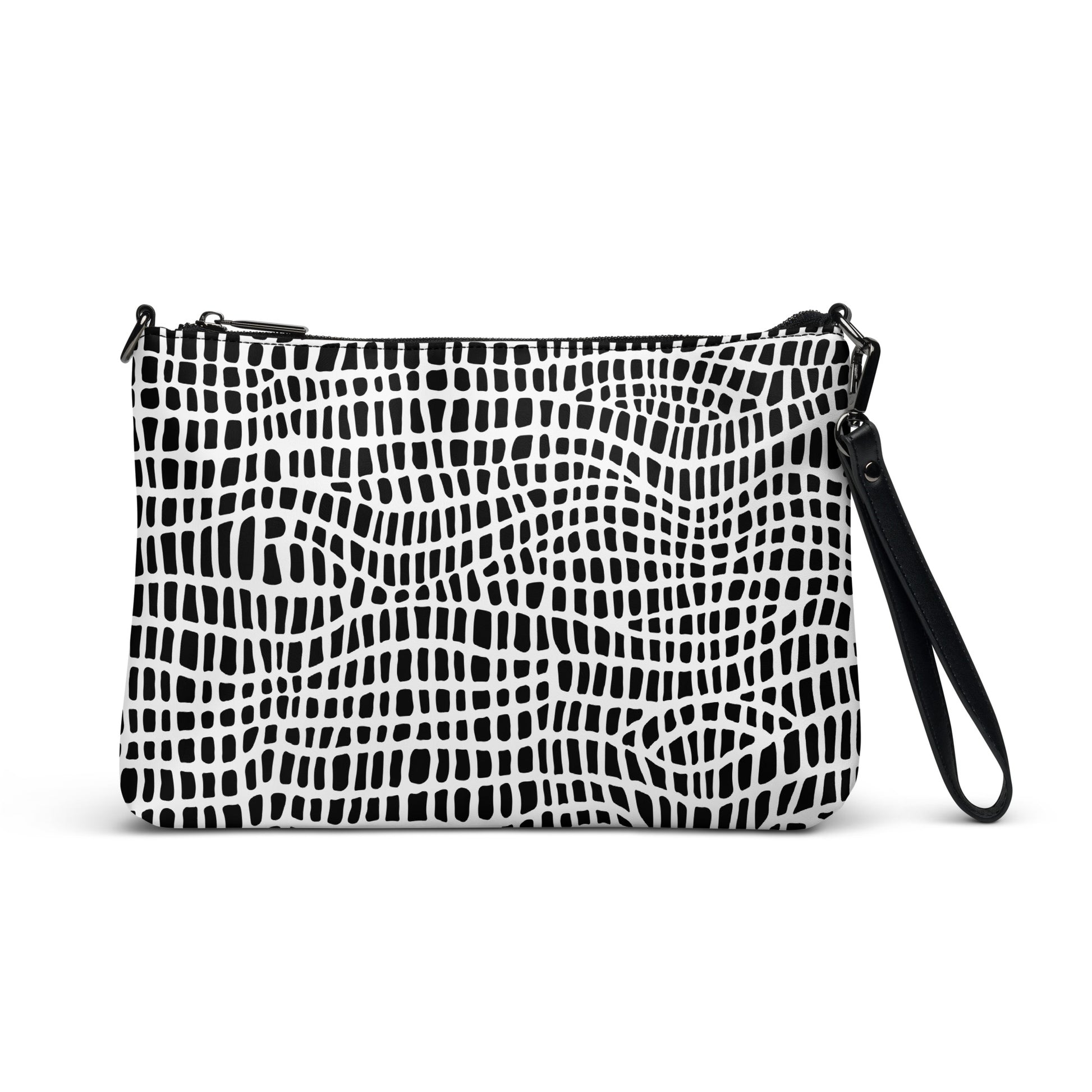 bolso negro animal print