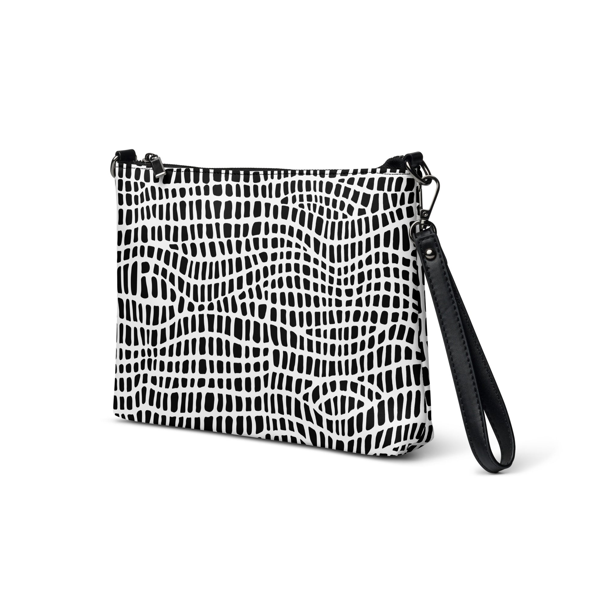 bolso negro animal print