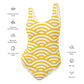 Yellow wave swimsuit