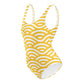 Yellow wave swimsuit