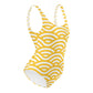 Yellow wave swimsuit