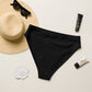 Black high-waisted recycled bikini briefs