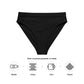 Black high-waisted recycled bikini briefs