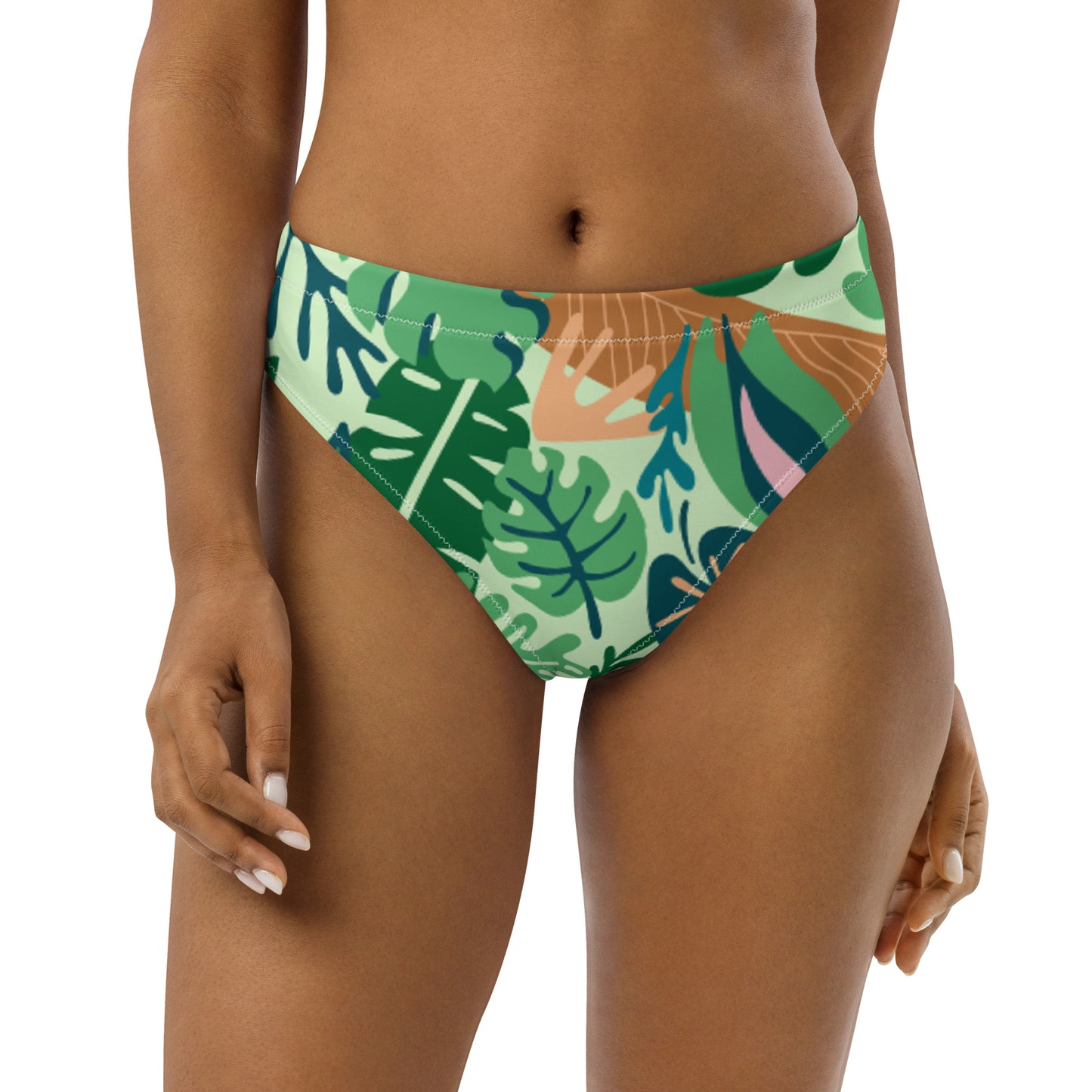 Braguita bikini reciclada talle alto tropical