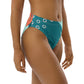 Recycled high-waisted bikini briefs sea