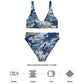 Camouflage-Bikini aus recyceltem Material mit hoher Taille