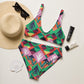 Recycelter Ethno-Bikini mit hoher Taille