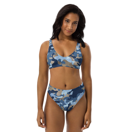 Bikini reciclado talle alto Camuflaje