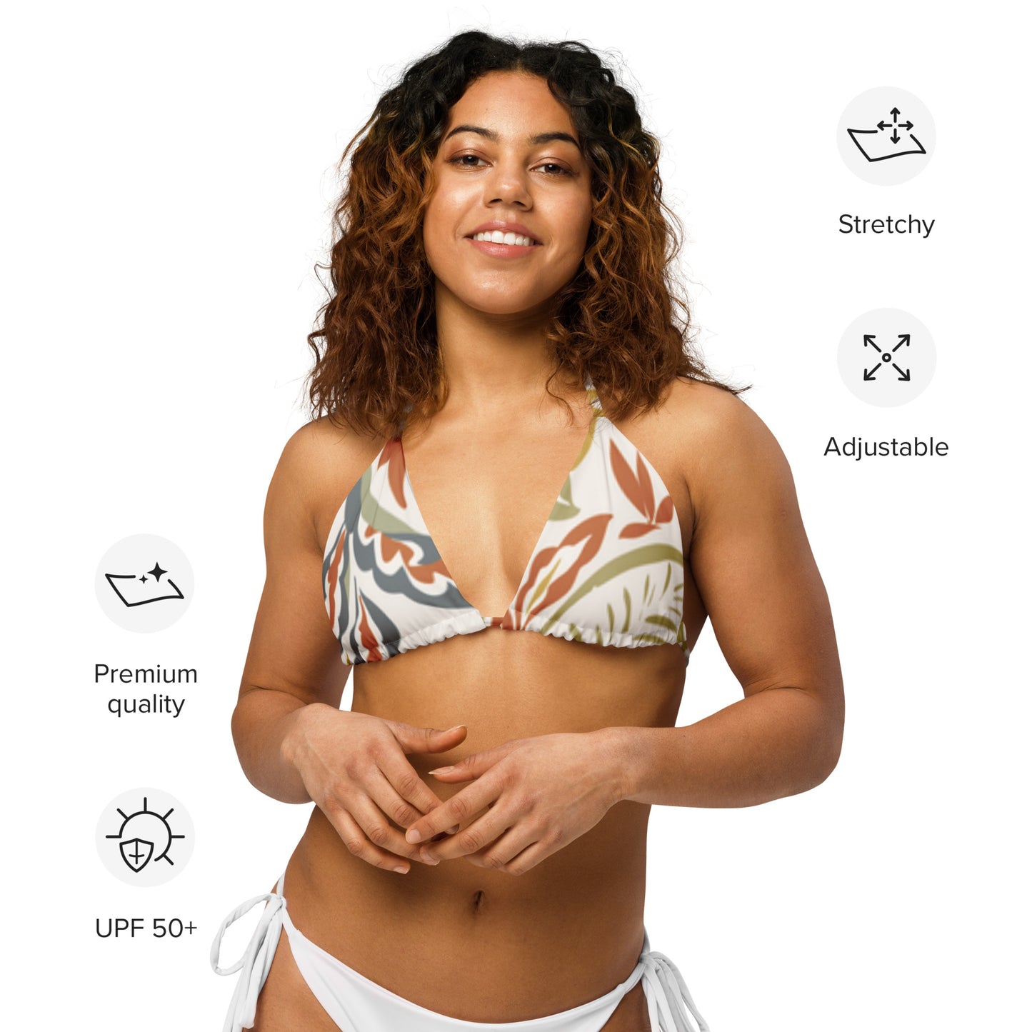 Zen recycled polyester bikini bra