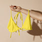 Sujetador bikini poliéster reciclado Amarillo