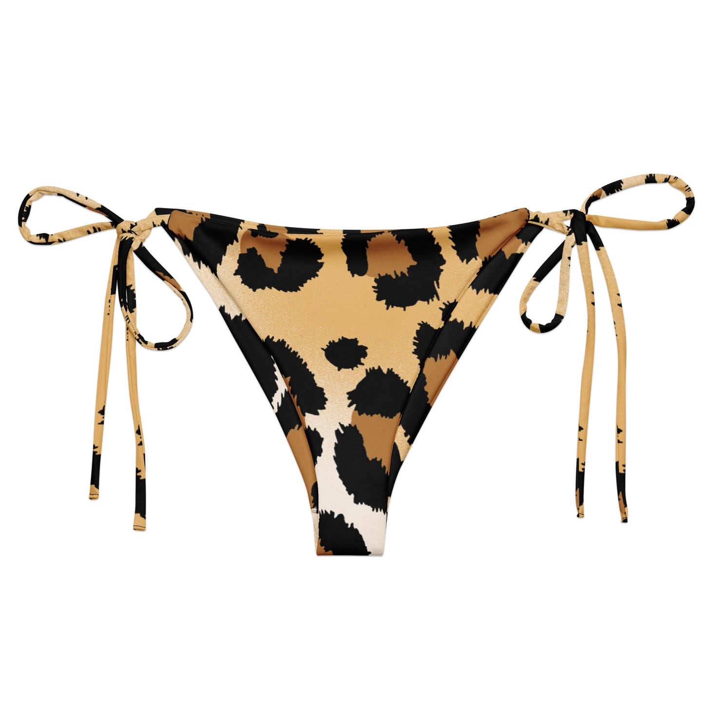 Recycled polyester animal print bikini bottoms