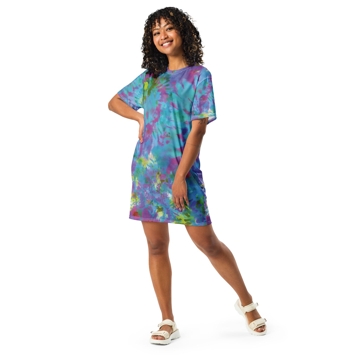 Tie Dye Graphic T-Shirt Dress