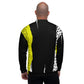 Unisex Black and Yellow Bomber Jacket