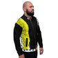 Unisex Black and Yellow Bomber Jacket