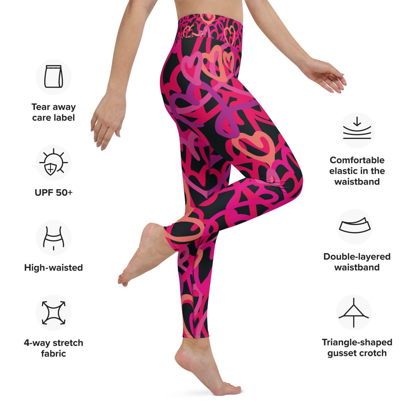 Heart yoga leggings