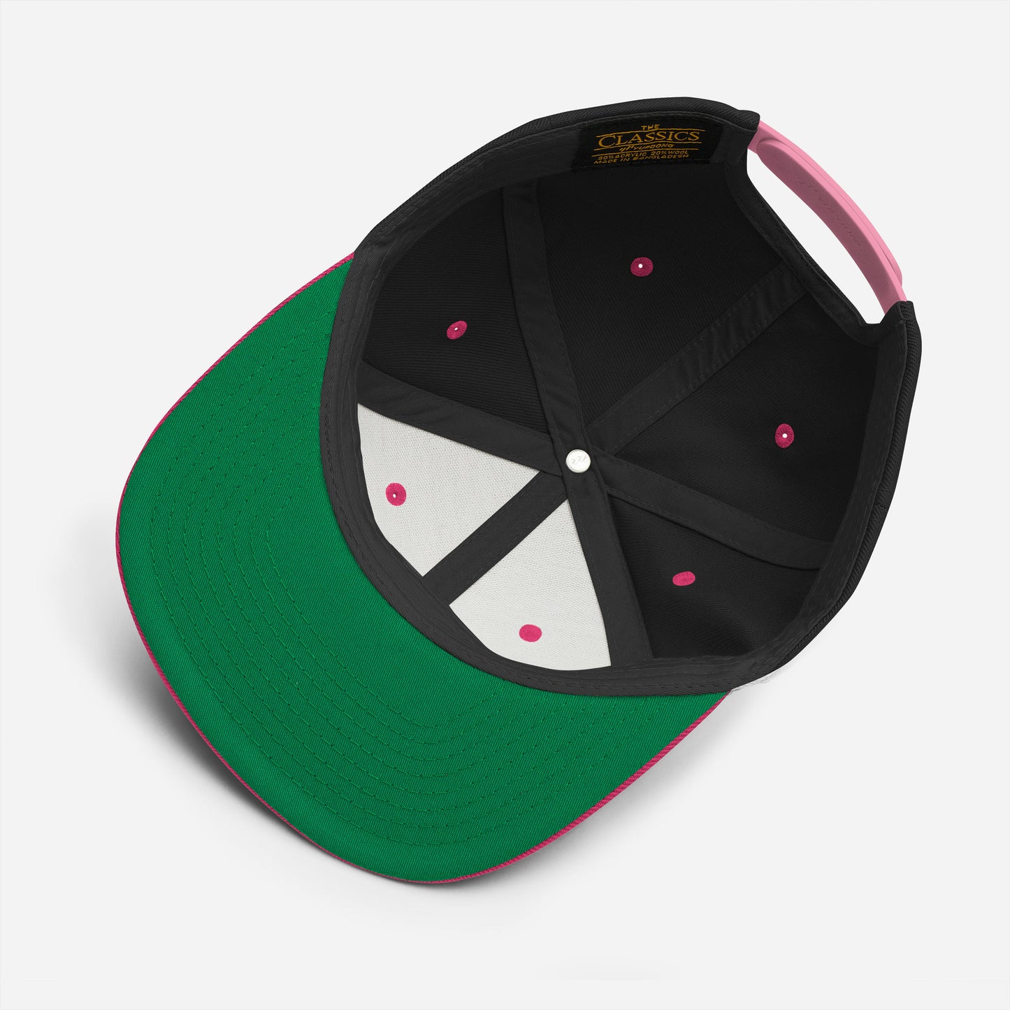 Gestickte Snapback-Kappe mit Blumenmotiv