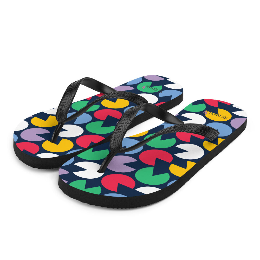 Unisex-Flip-Flops fressen Kokosnüsse