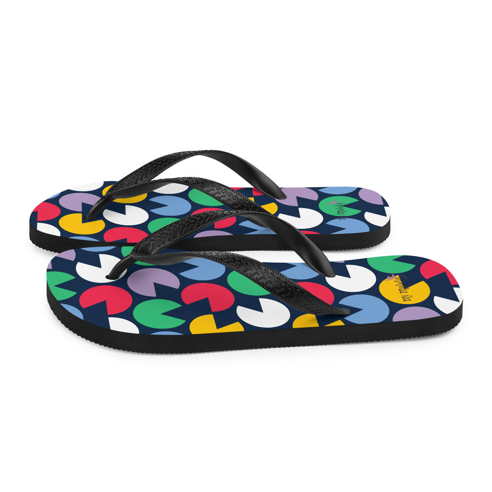 Unisex-Flip-Flops fressen Kokosnüsse