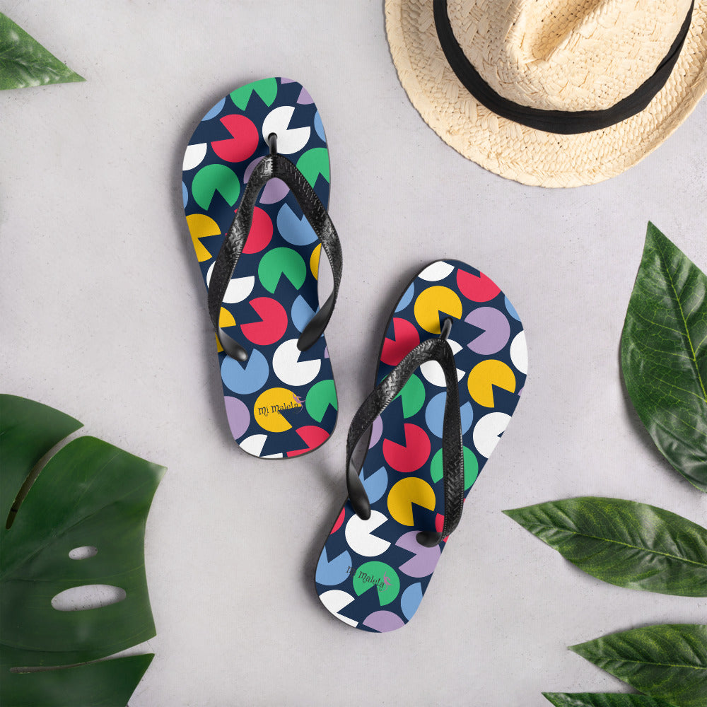 Unisex-Flip-Flops fressen Kokosnüsse