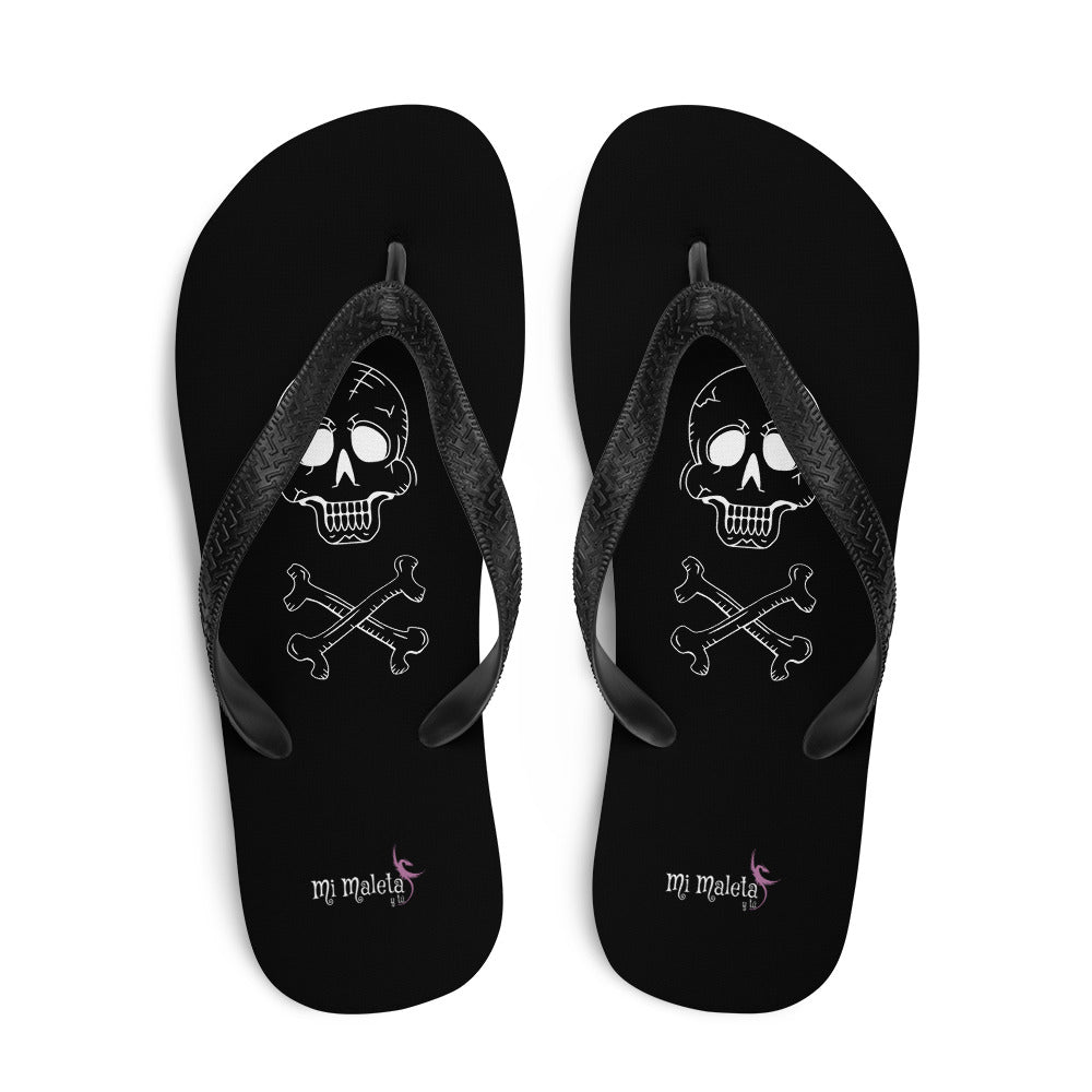 Skull flip flops