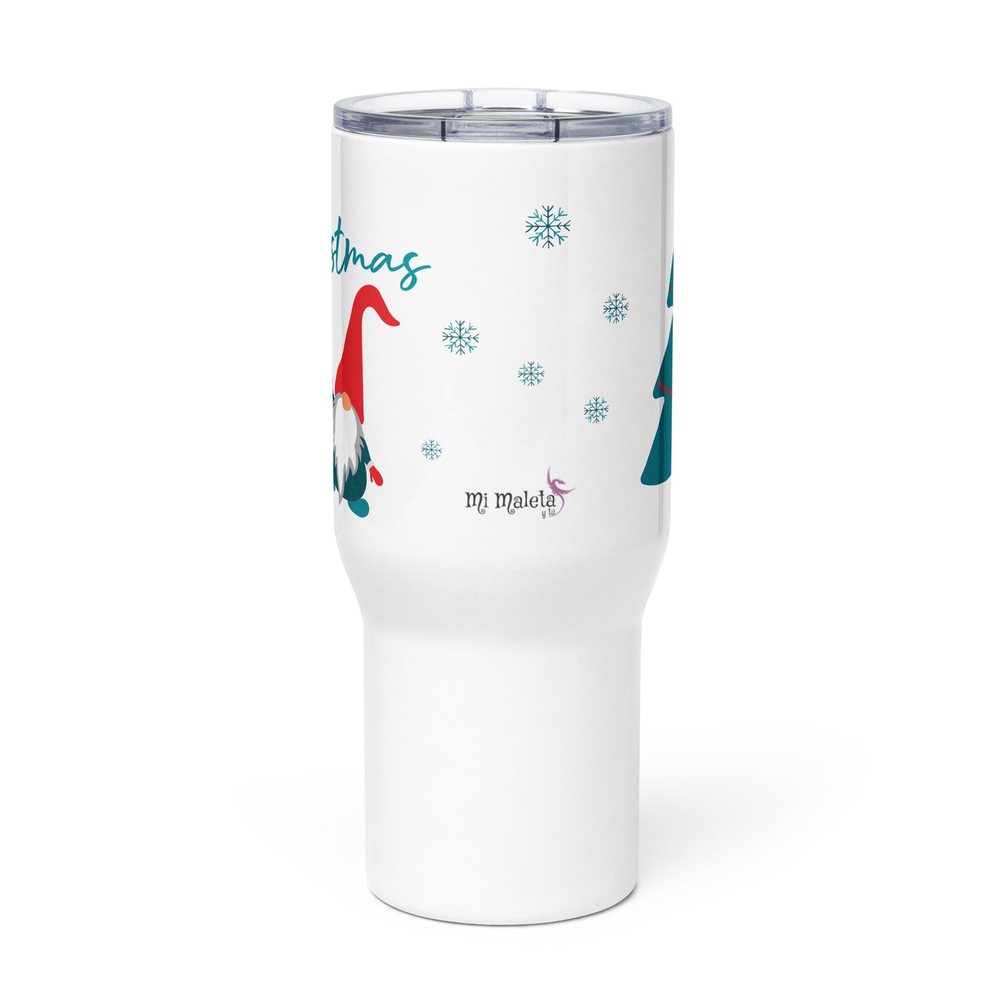 Merry Christmas thermos with handle