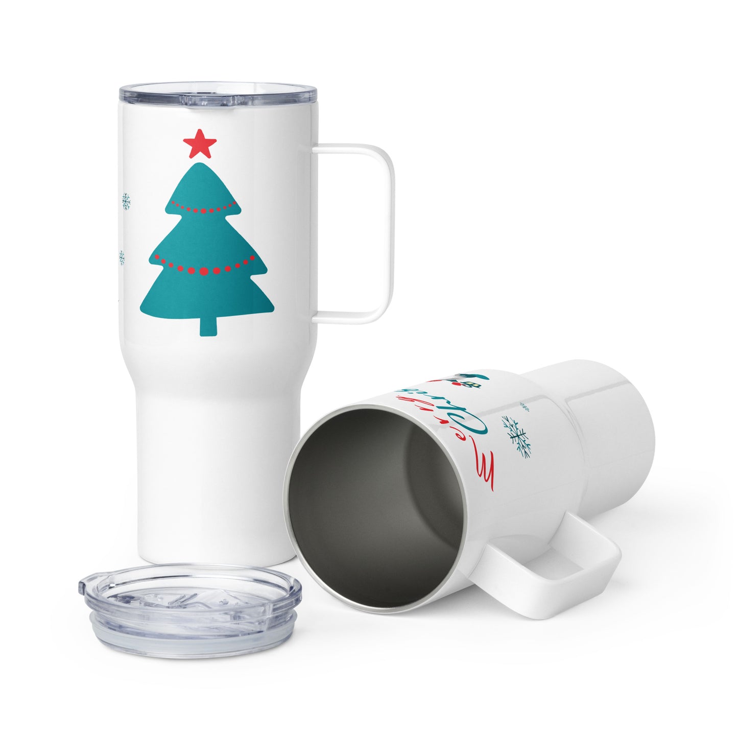 Merry Christmas thermos with handle