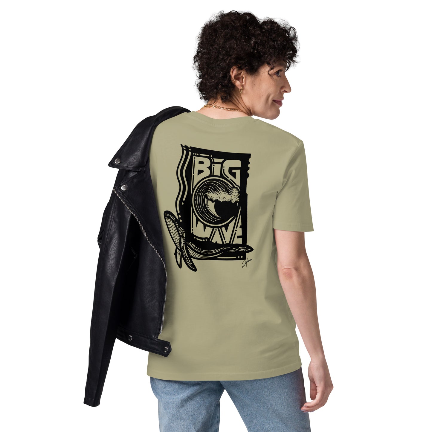 Camiseta de algodón orgánico BIG WAVE