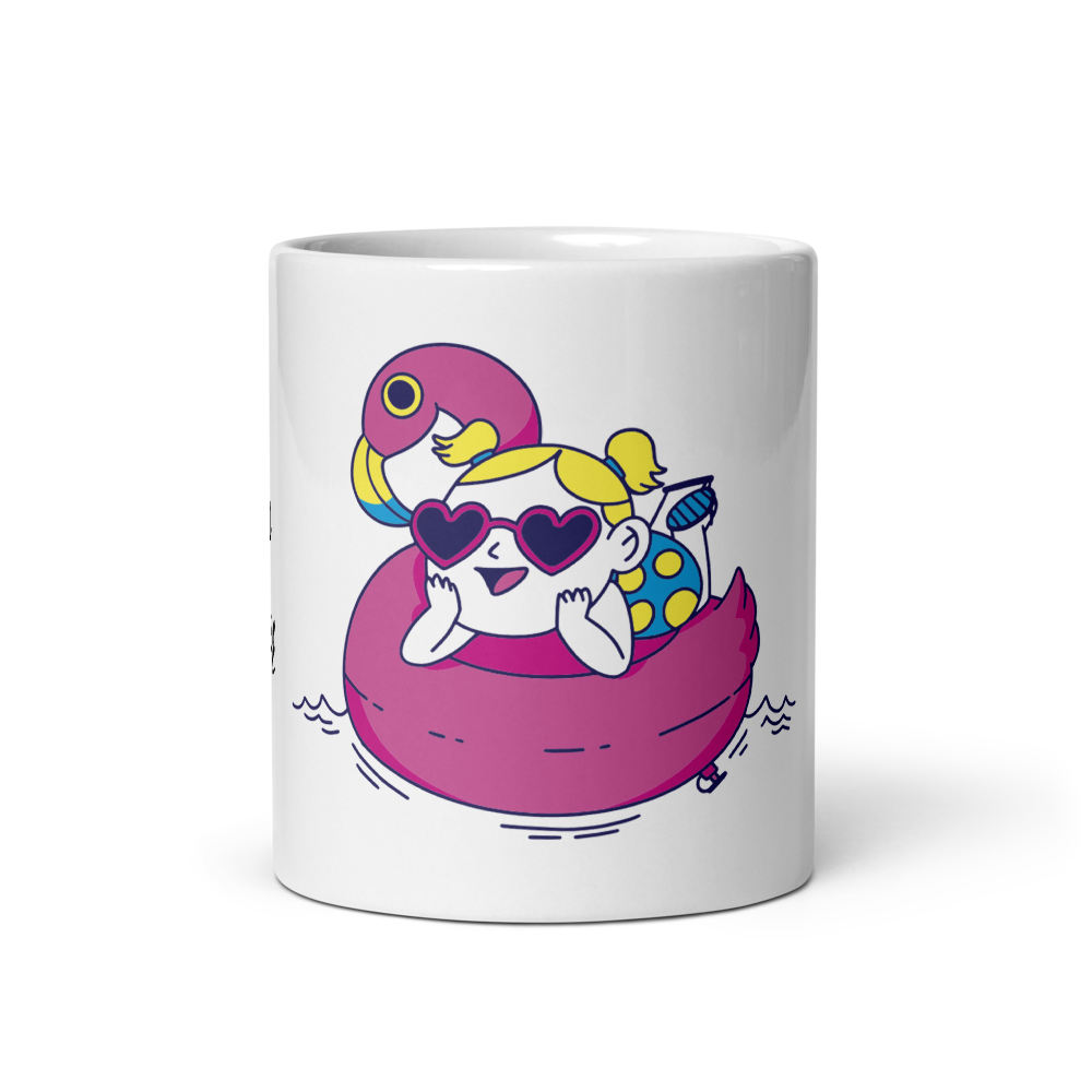 Glossy White Happy Summer Mug