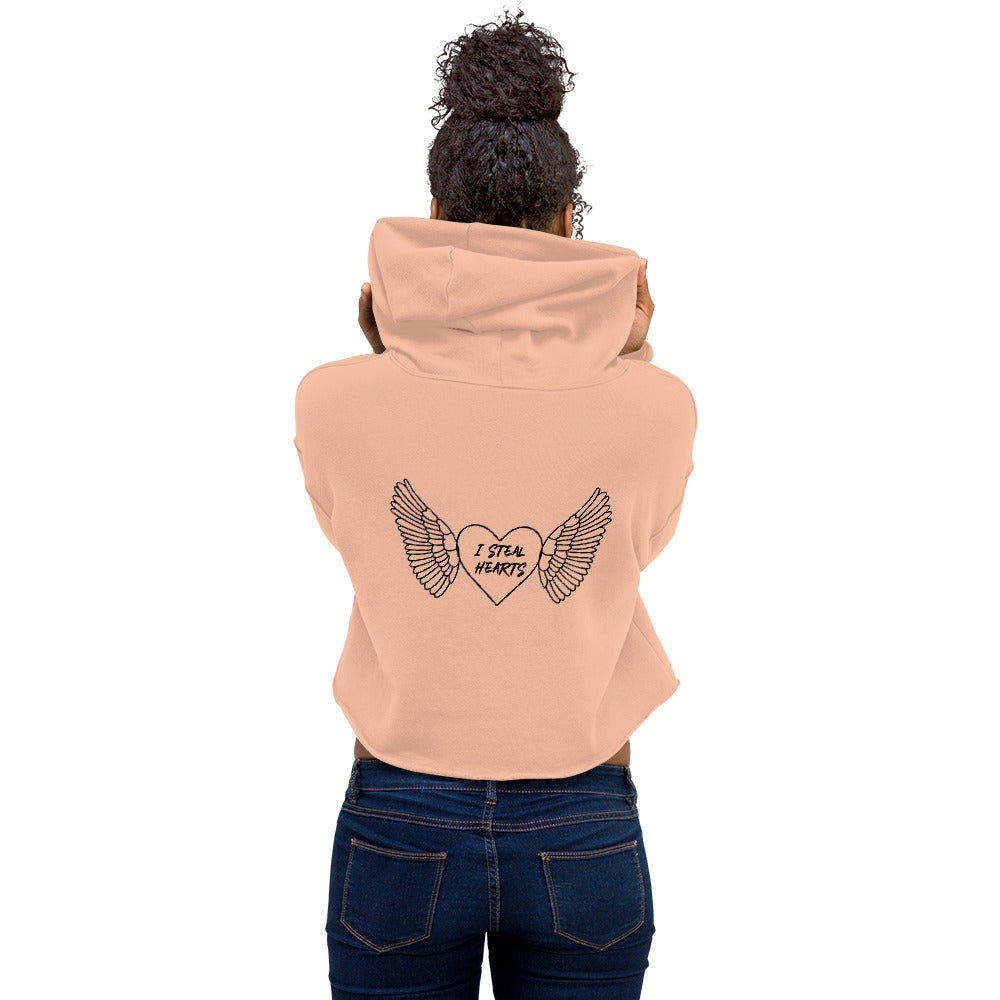 Power Girl embroidered cropped sweatshirt
