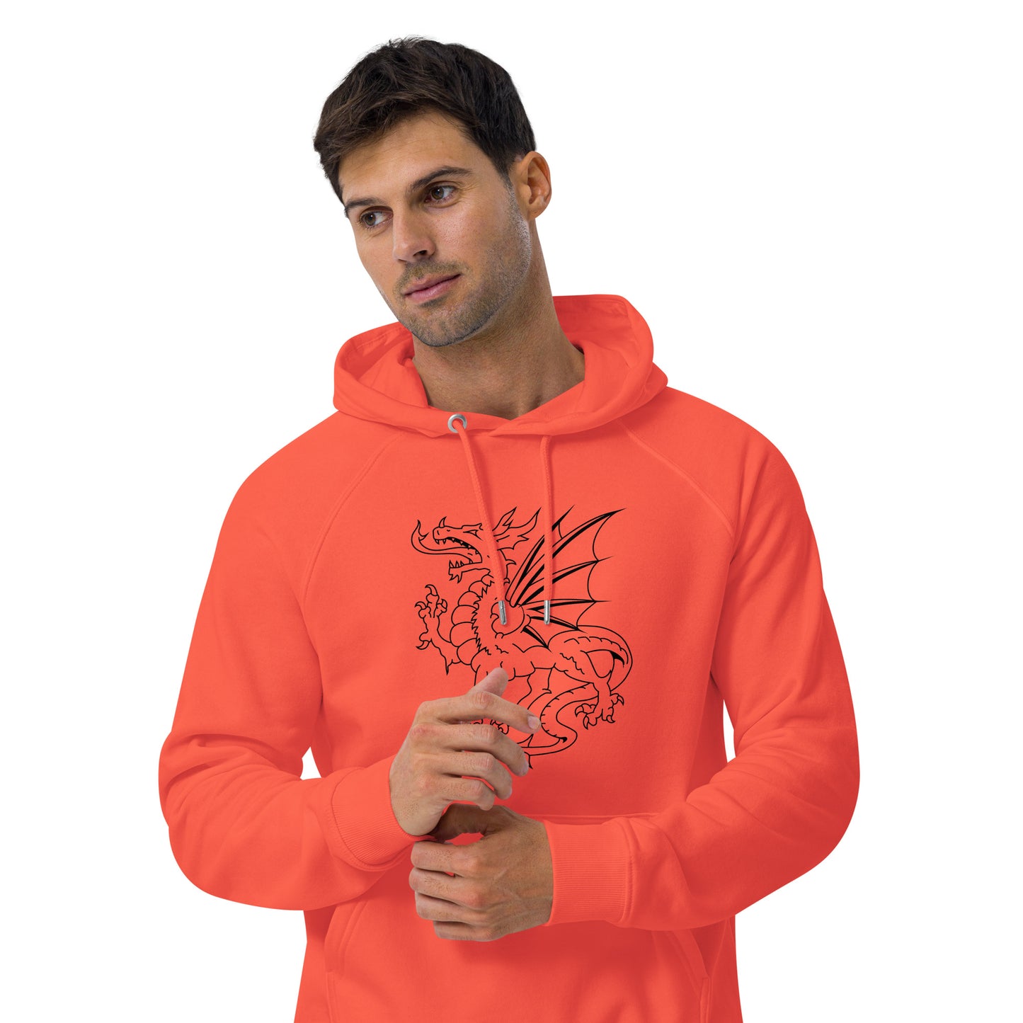 sudadera algodón ecológico naranja